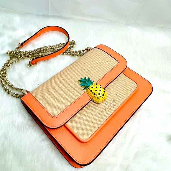 NWT Kate Spade Melon Remi Flap Chain Pineapple crossbody Bag Shoulder Bag - Picture 2 of 15